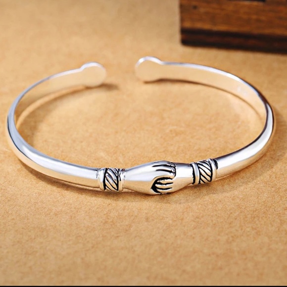 Together Sterling Silver Hand Bracelet - Picture 2 of 3